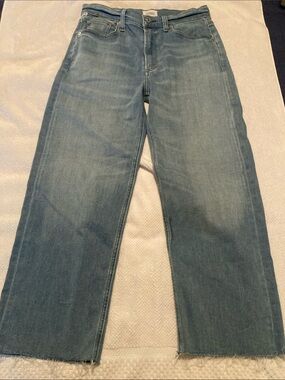 Womens Citizen of Humanity Palma  Light Blue Straight-Leg raw hem Jeans